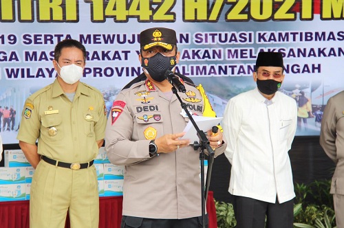 Kapolda Kalteng Irjen Pol Dedi Prasetyo saat memberikan sambutan