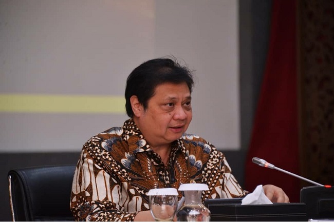 Menteri Koordinator Bidang Perekonomian yang juga menjabat sebagai Ketua Komite Penanganan Covid-19 dan Pemulihan Ekonomi Nasional (KPC-PEN) Airlangga Hartarto