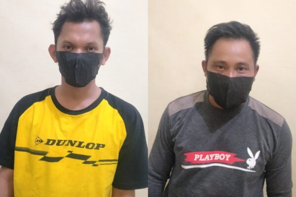 Dua pelaku pengeroyokan berhasil di amankan pihak kepolisian, Jumat (28/5/2021). FOTO: IST