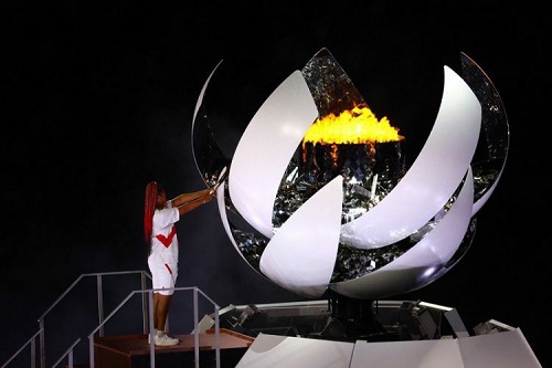 Naomi Osaka Sulut Kaldron Api Olimpiade Tokyo