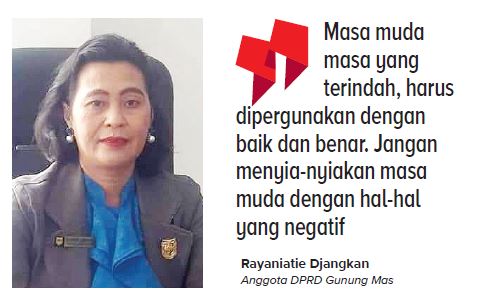 Anggota DPRD Gunung Mas, Pdt Rayaniatie Djangkan.