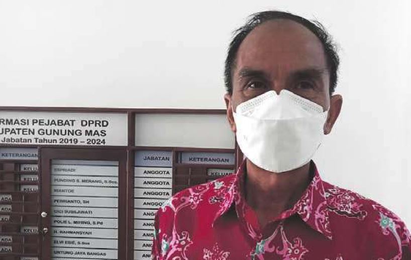 Ketua Komisi I Dewan Perwakilan Rakyat Daerah (DPRD) Kabupaten Gunung Mas H Gumer,