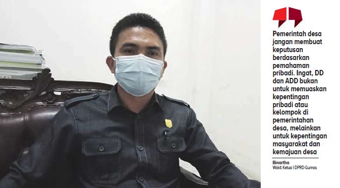 Wakil Ketua I DPRD Gunung Mas Binartha.