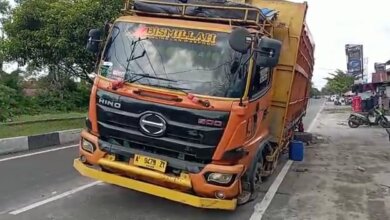 Fuso Kayu Log Bebas Melintas di Jalan Umum Palangka Raya
