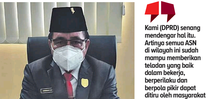 Ketua Dewan Perwakilan Rakyat Daerah (DPRD) Kabupaten Gunung Mas (Gumas) Akerman Sahidar