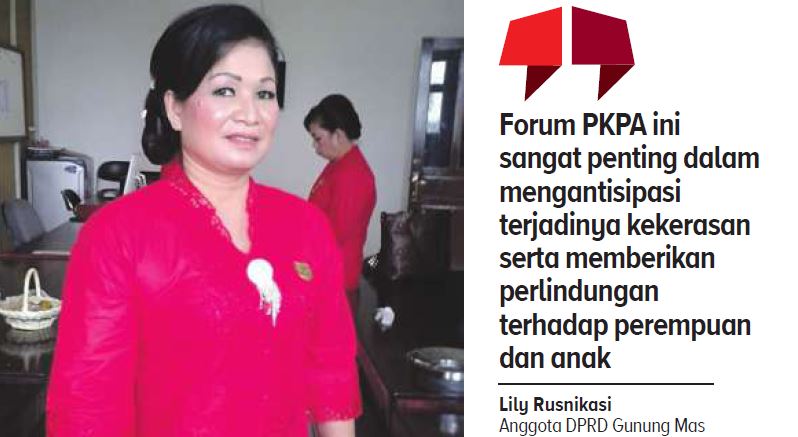 Anggota DPRD Gunung Mas, Lily Rusnikasi.