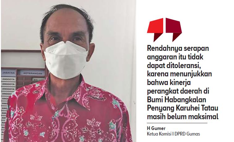 Ketua Komisi I DPRD Gunung Mas H Gumer.