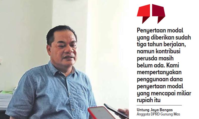 Anggota DPRD Gunung Mas, Untung Jaya Bangas.