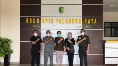 KUNJUNGAN : Rombongan Komisi C DPRD Kota Palangka Raya saat kunjungan kerja ke RSUD Kota Palangka Raya baru – baru ini