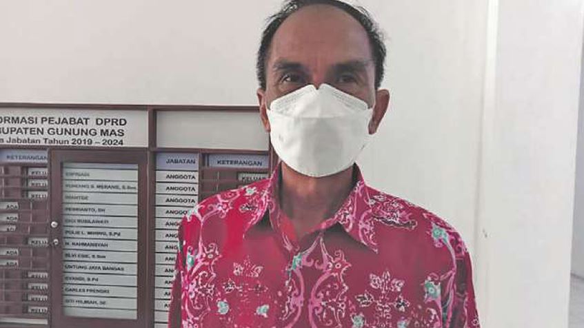 Ketua Komisi I Dewan Perwakilan Rakyat Daerah (DPRD) Kabupaten Gunung Mas (Gumas) H Gumer