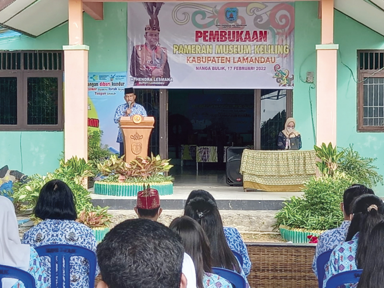 Kepala Dinas Pendidikan dan Kebudayaan Lamandau Abdul Kohar memberikan sambutan