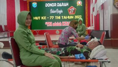 Danyonif R 631/Atg Ikuti Kegiatan Donor Darah