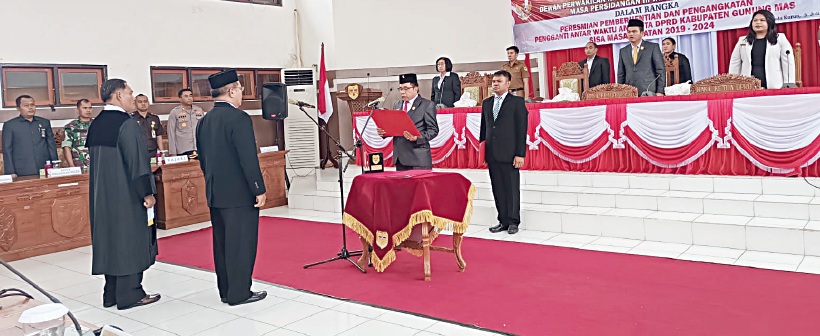 Sebagai PAW DPRD Gumas Sisa Masa Jabatan 2019-2024