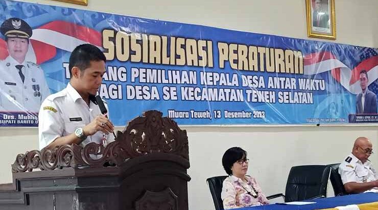 Dinsos PMD Barito Utara Sosialisasikan Perbup 21 Tahun 2021 tentang Pemilihan Kades PAW