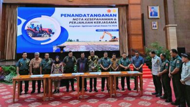 Kadis TPHP Kalteng Teken Nota Kesepahaman dengan Aster Kodam XII/Tanjungpura