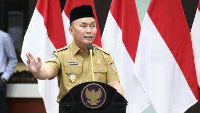 Gubernur Kalteng H Sugianto Sabran saat menyampaikan sambutan