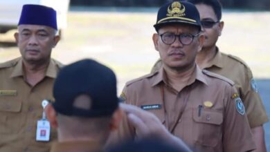 Pj Sekda Seruyan Pimpin Apel Gabungan yang Dirangkai Halal bi Halal