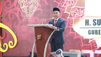 Gubernur Sugianto Sabran Hadiri Upacara dan Syukuran Hari Bhayangkara ke-78