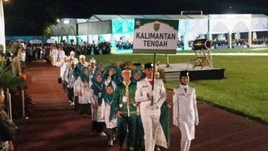 Kafilah Kalteng Ikuti Pembukaan MTQ Nasional XXX di Samarinda