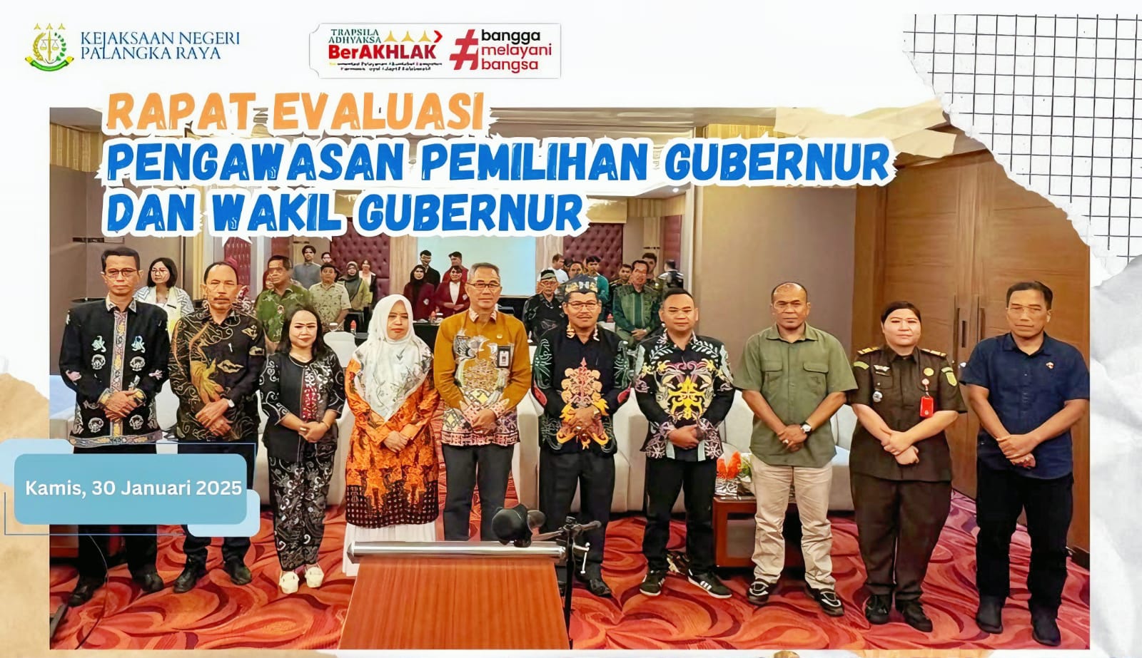 Kejari Palangka Raya mengikuti Rapat Evaluasi