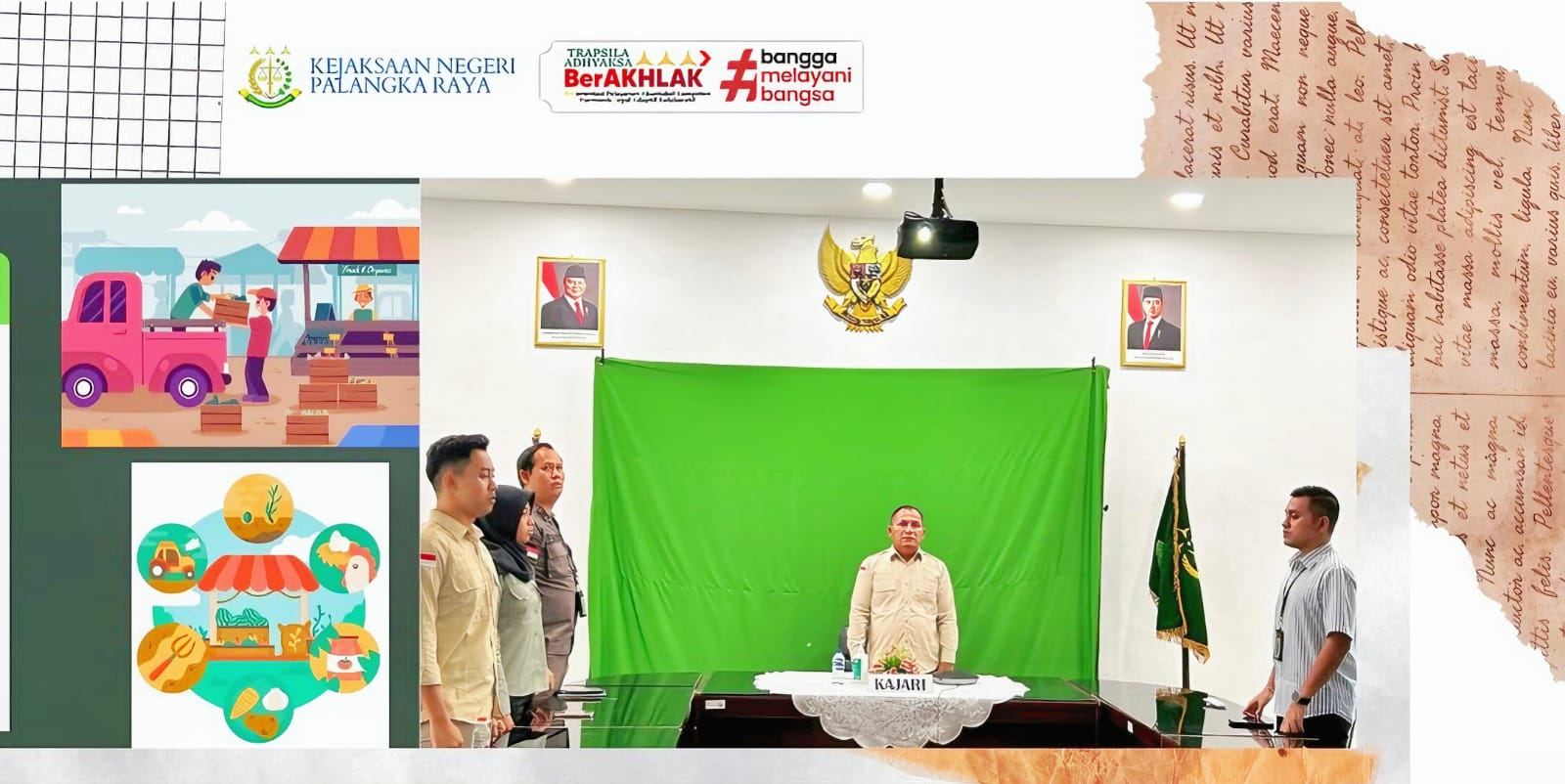 Kejari Palangka Raya saat mengikuti arahan Jaksa Agung Muda