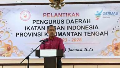 Kepala Dinas Kesehatan Kalteng Hadiri Pelantikan Pengurus IBI Periode 2023-2028