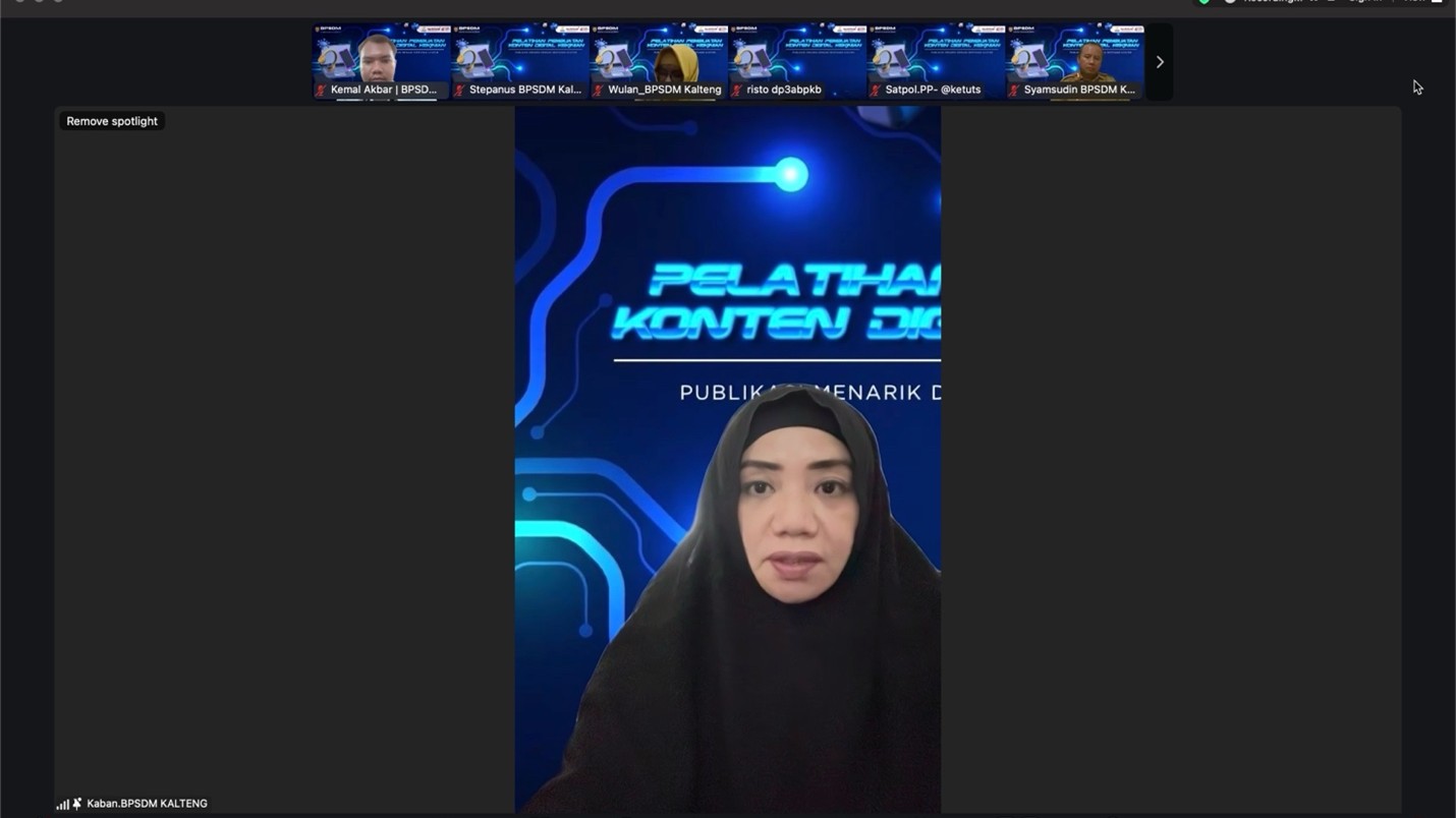 BPSDM Kalteng Gelar Pelatihan Pembuatan Konten Digital Kekinian dengan Sentuhan Avatar