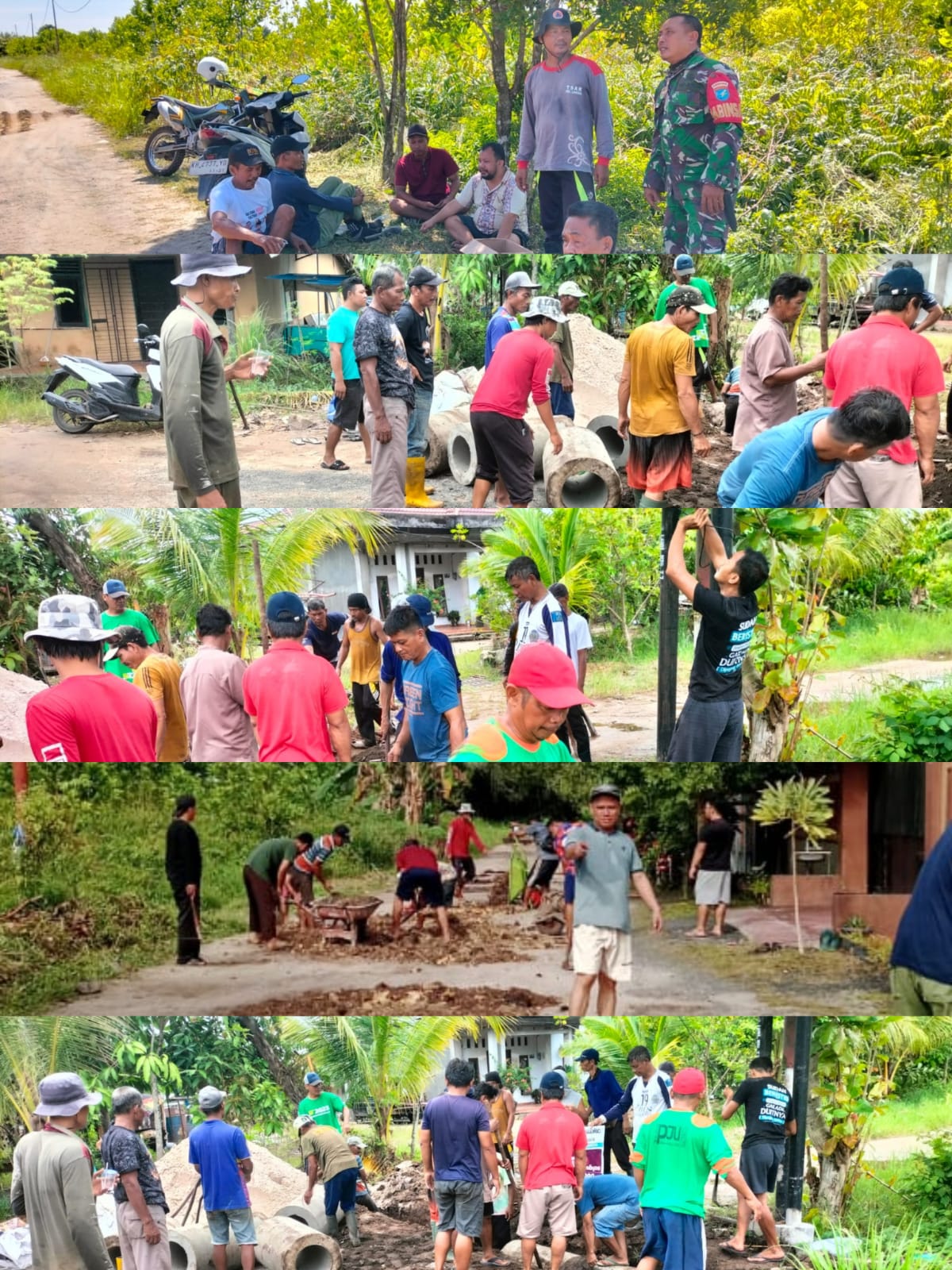 Kerja bakti warga di wilayah Kelurahan Langkai