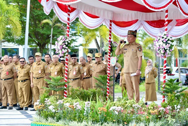 Apel Besar Pemprov Kalteng: Gubernur Tegaskan Nilai BerAKHLAK dan Semangat Huma Betang
