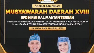 Kadis Perkebunan Kalteng Apresiasi Musda XVIII HIPMI, Dorong Sinergi Wujudkan Indonesia Emas 2045