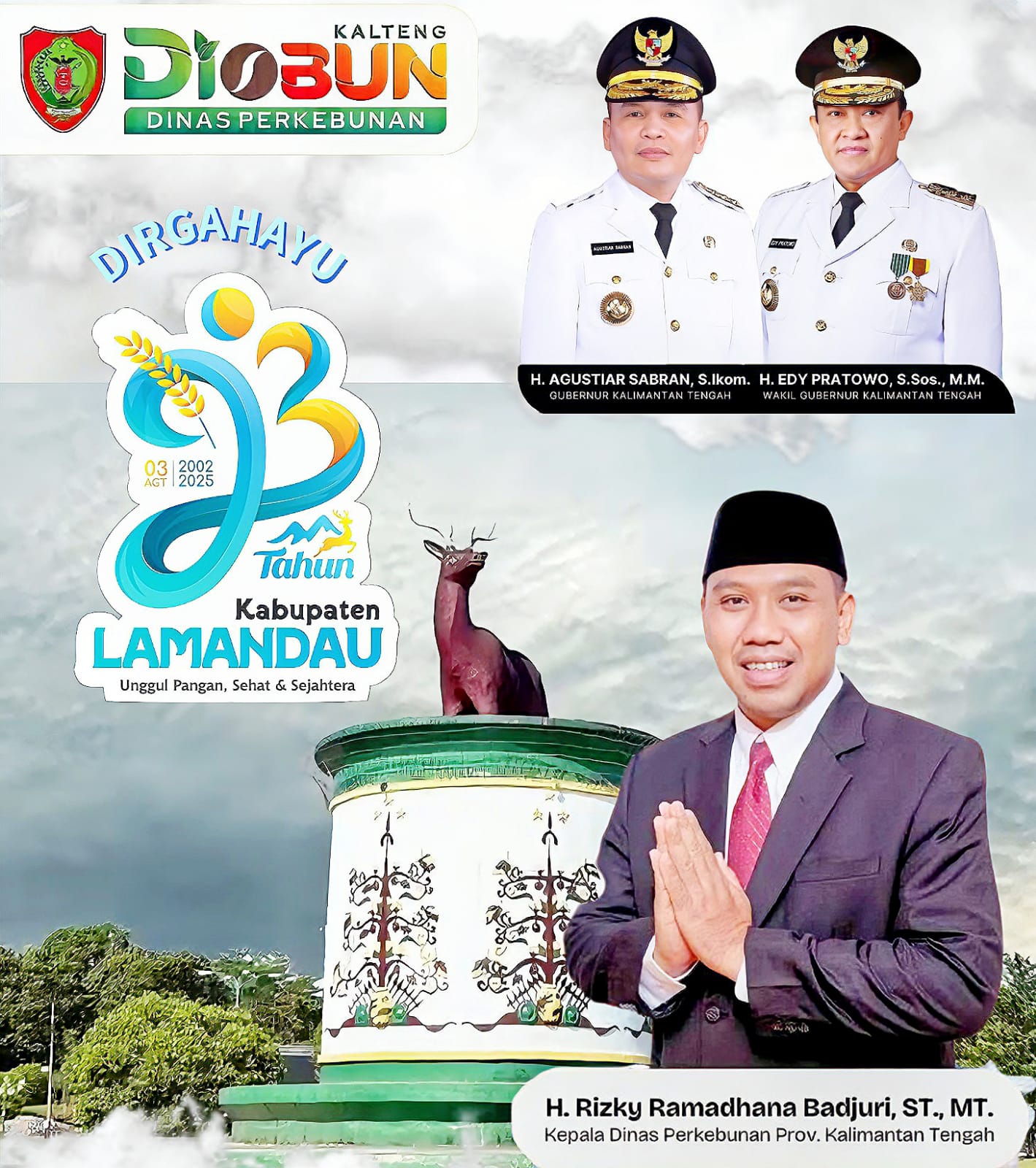 Kadisbun Kalteng Ucapkan Selamat HUT ke-23 Kabupaten Lamandau