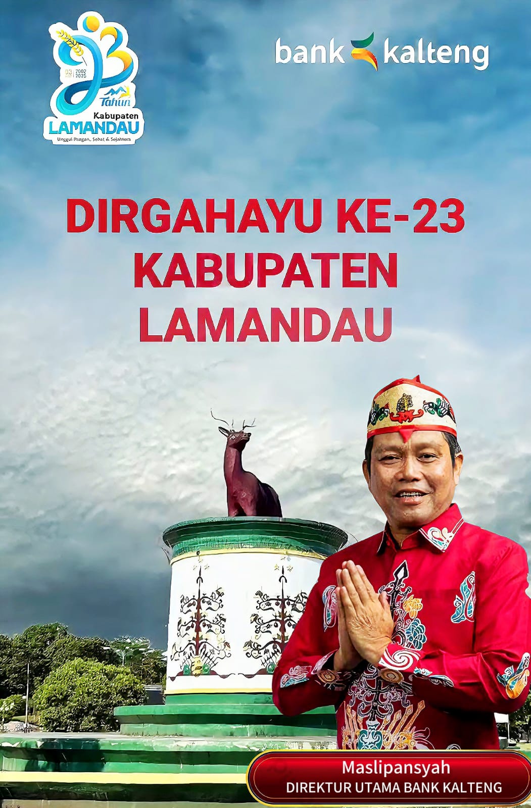 Dirut PT. Bank Kalteng Ucapkan Selamat HUT ke-23 Kabupaten Lamandau