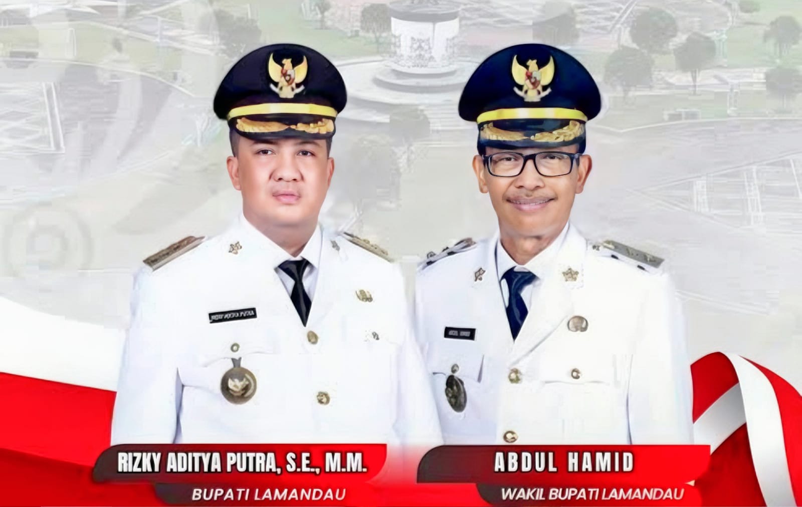 Bupati dan Wakil Bupati Lamandau, Rizky Aditya Putra dan Abdul Hamid