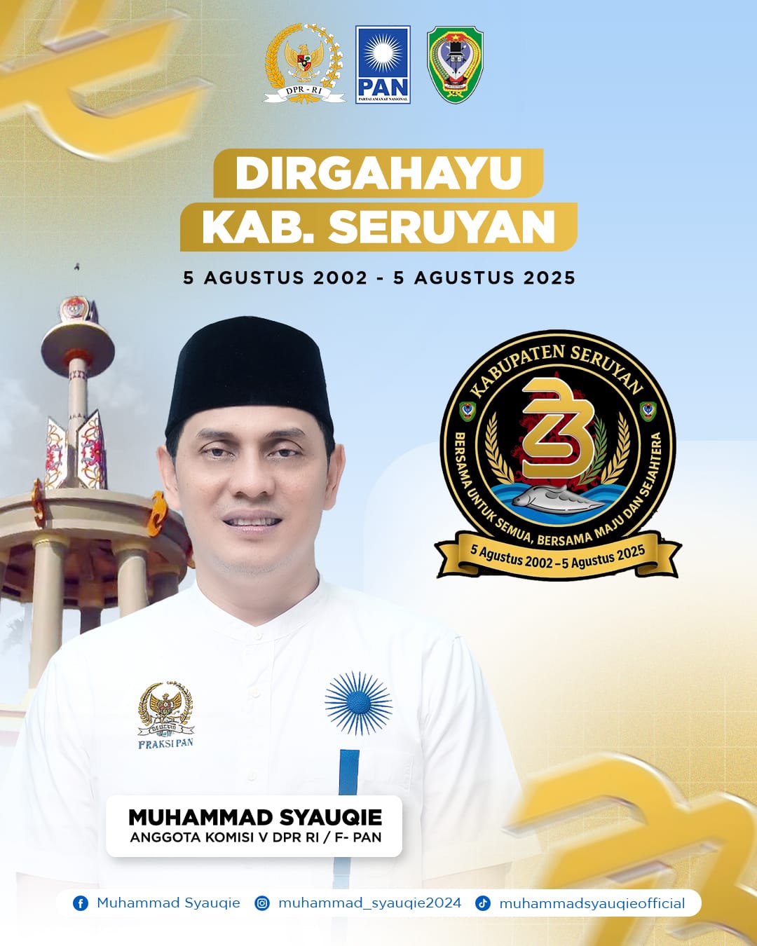 Anggota DPR RI dari Fraksi Partai Amanat Nasional (PAN), Muhammad Syauqie, S.Hut