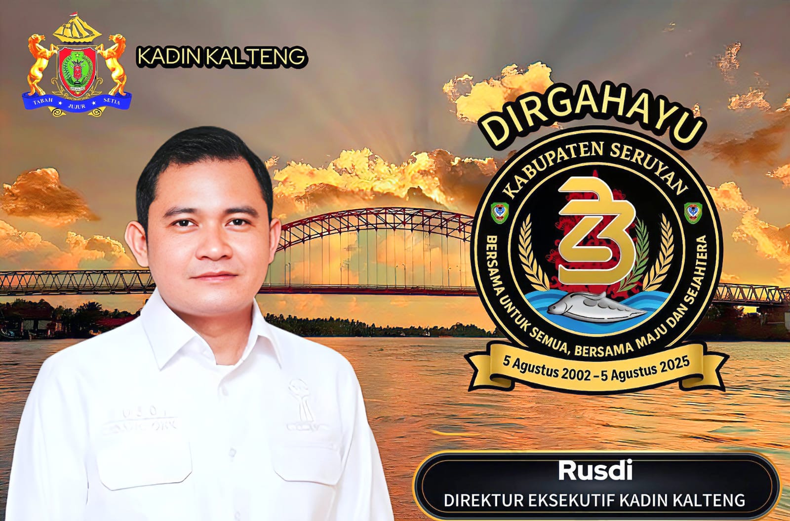 Direktur Eksekutif Kadin Kalteng Rusdi: Hari Jadi ke-23 Seruyan Jadi Momentum Penguatan Ekonomi Daerah