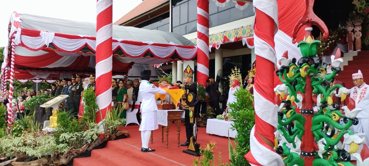 Fairid Naparin Pimpin Upacara Peringatan HUT ke-80 RI di Kota Palangka Raya