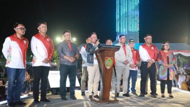 Gubernur Kalteng, H. Agustiar Sabran saat menyampaikan sambutan.