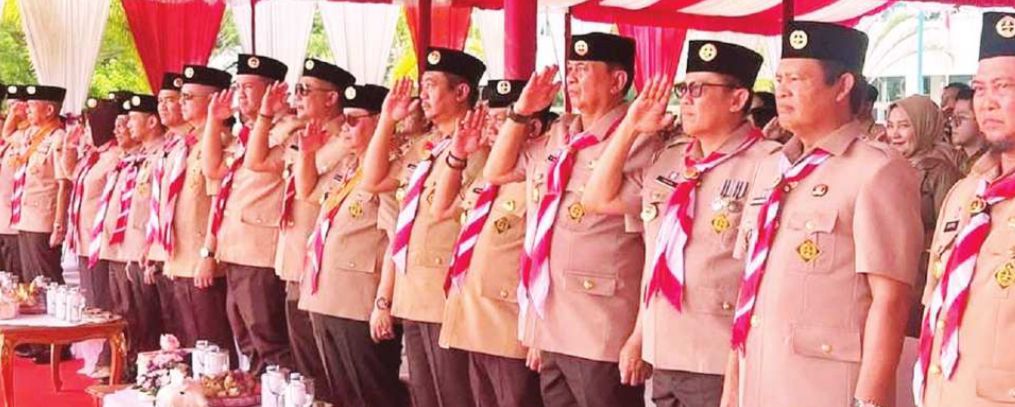 Pj Bupati Hadiri Pelantikan Mabidadan Kwarda Pramuka Kalteng