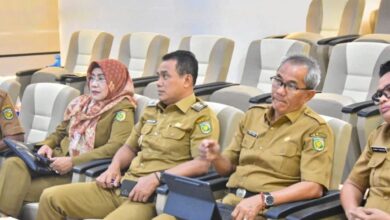 Wakil Wali Kota Palangka Raya, Achmad Zaini saat mengikuti Rakor bersama Kemendagri.