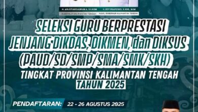 Disdik Kalteng Ajak Guru Ikuti Seleksi Guru Berprestasi 2025