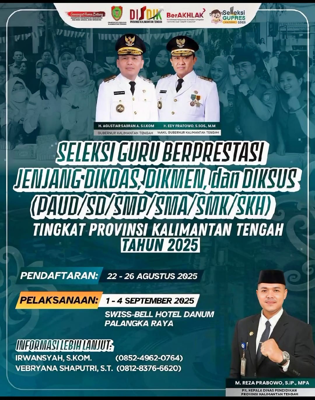 Disdik Kalteng Ajak Guru Ikuti Seleksi Guru Berprestasi 2025