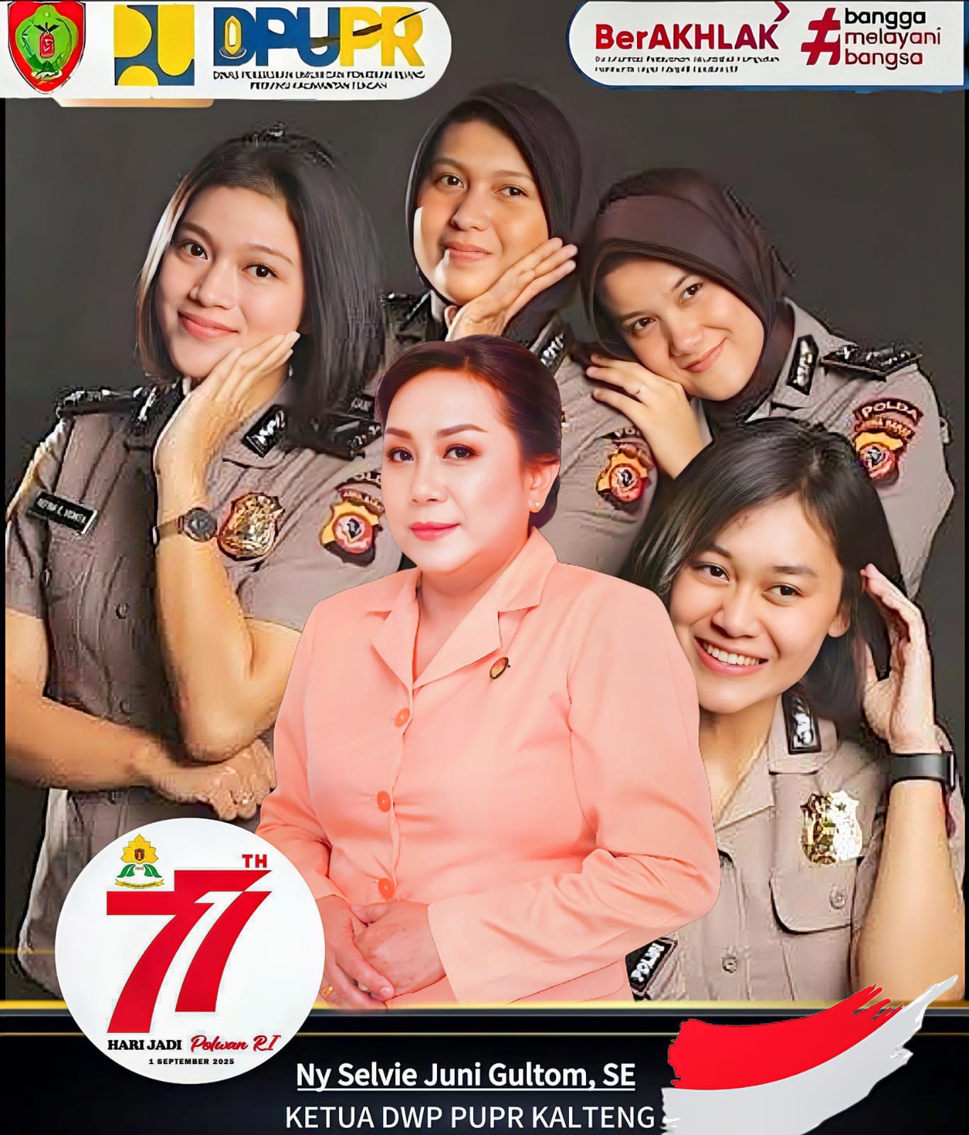 DWP PUPR Kalteng Sampaikan Selamat HUT ke-77 Polwan