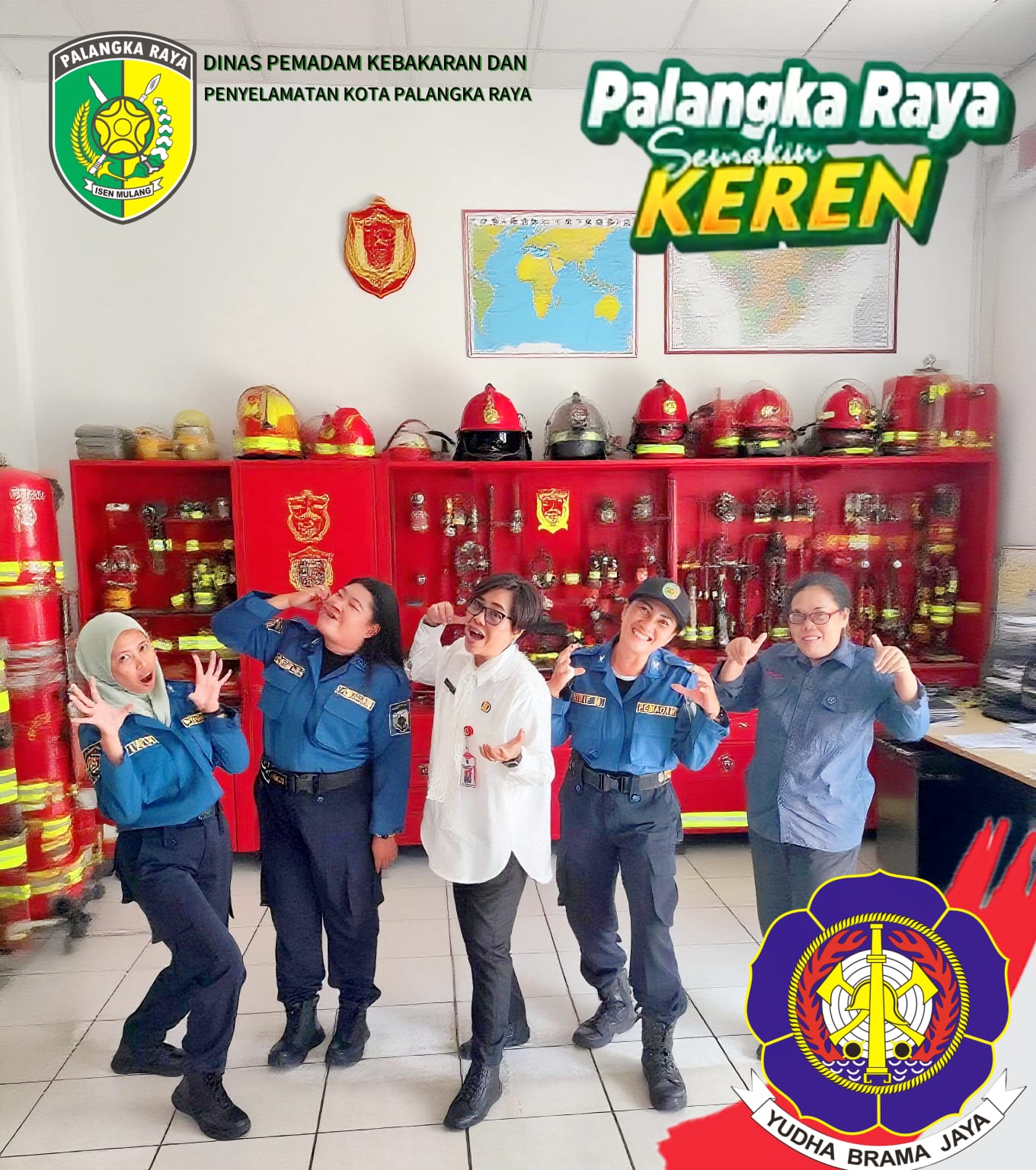 Kepala Disdamkarmat Kota Palangka Raya, Dra. Gloriana Aden, MM.