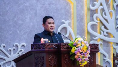 Wagub Kalteng, H. Edy Pratowo saat menyampaikan sambutan Gubernur