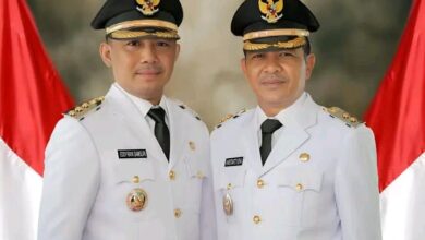 Bupati Barsel, H. Eddy Raya Samsuri dan Wakil Bupati Barsel, Khristianto Yudha