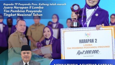 Ucapan selamat dari Kadis PUPR Kalteng, Prof. Dr. Ir. Juni Gultom, ST.MTP