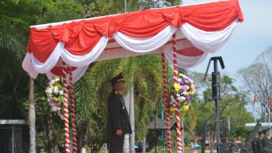 Kasdam XXII/TB Brigjen TNI Sugiyono bertindak sebagai Inspektur Upacara.