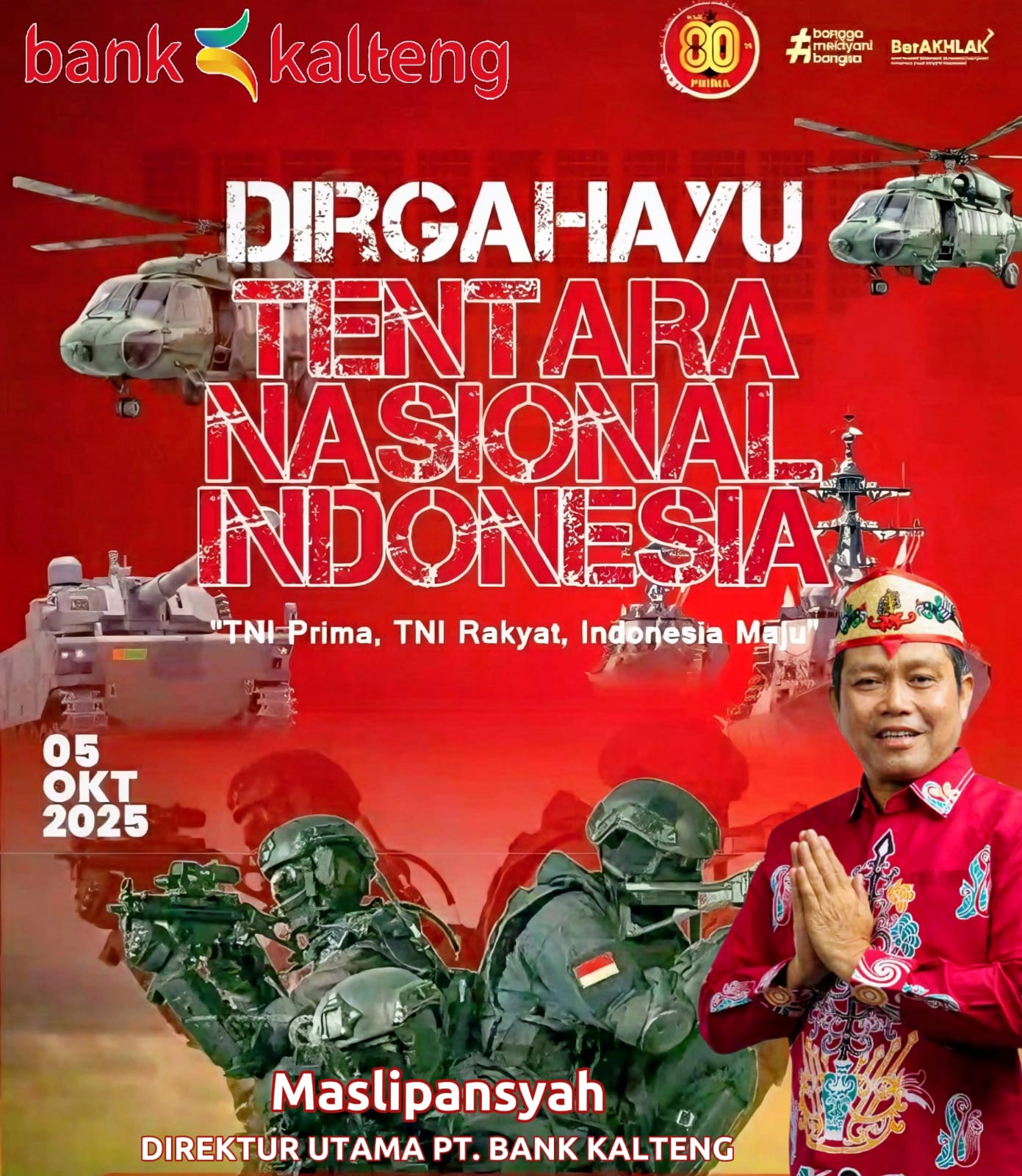 Direktur Utama PT. BANK Kalteng, Maslipansyah