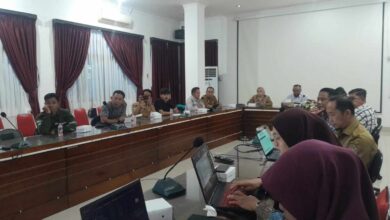 Suasana rapat BPBD Kalteng bersama DTPHP Kalteng