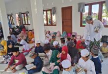 Anak-anak tampak semangat belajar di Taman Pembelajaran Al-Qur’an (TPA) Natabel Jannah, Palangka Raya.